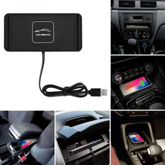 Car QI Wireless Phone Charger Non Slip Pad Mat Fast Charging
